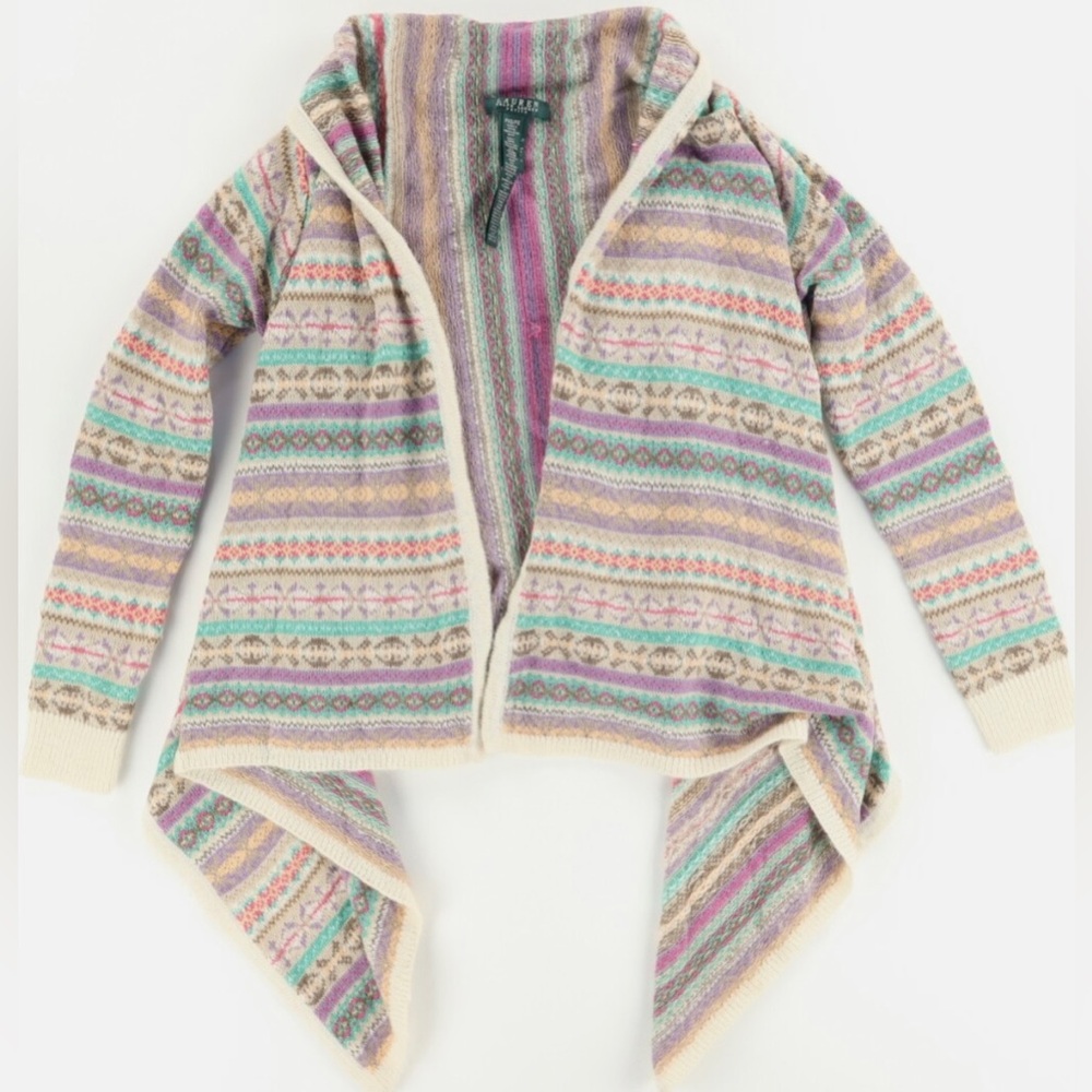 Women’s Lauren Ralph Lauren Multi-Striped Open-Front Cardigan
